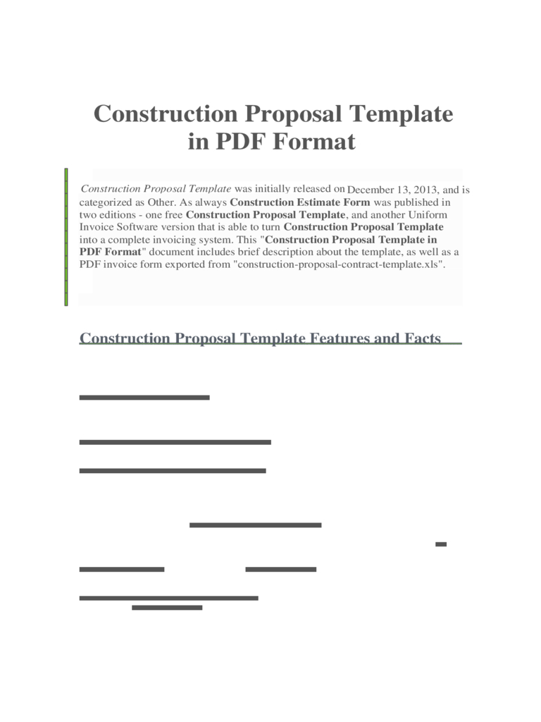 Construction Forms – 41 Free Templates In Pdf, Word, Excel Regarding Free Construction Proposal Template Word