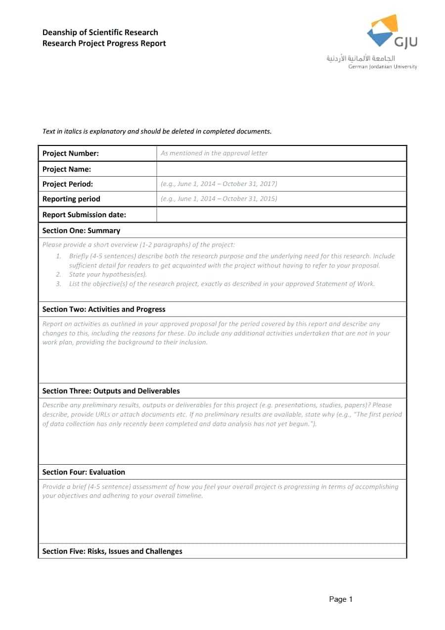 Construction Reports Template – Refat Inside Research Project Report Template