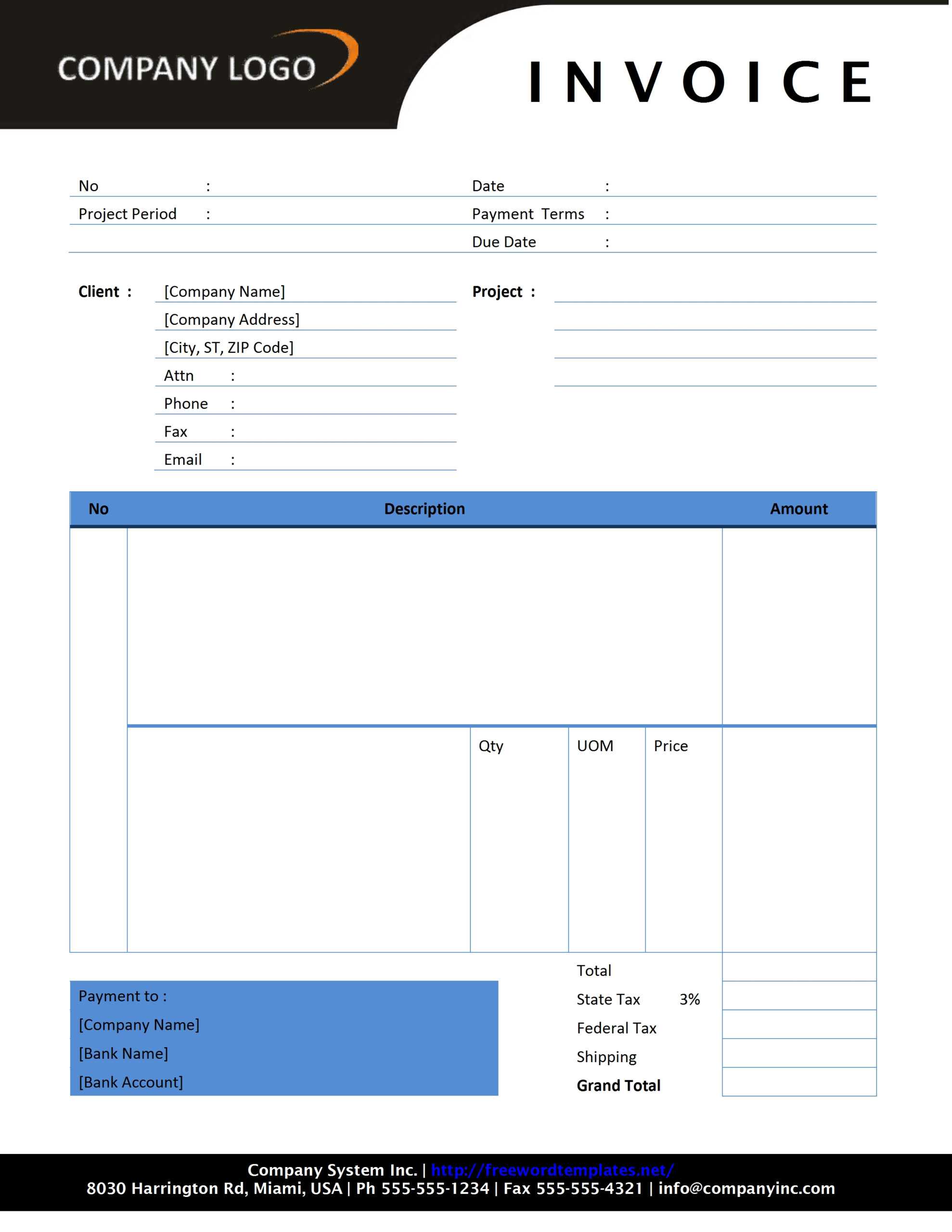 Consultant Invoice Template Inside Free Proforma Invoice Template Word