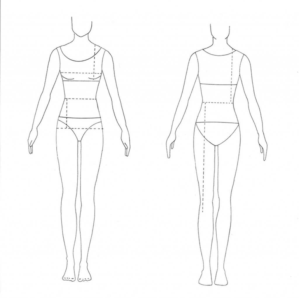 Contoh Soal Dan Materi Pelajaran 5: Fashion Model Outline Inside Blank Model Sketch Template