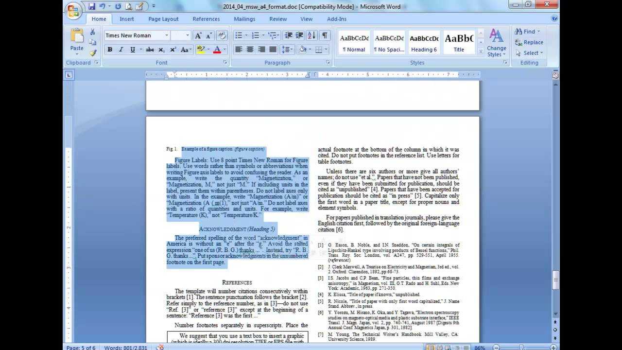 Convert A Paper Into Ieee – Quick Conversion Guide Pertaining To Ieee Template Word 2007