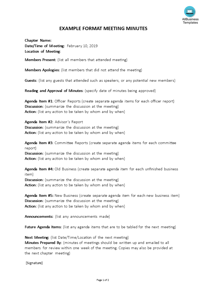 Corporate Meeting Minutes Template | Templates At Within Corporate Minutes Template Word