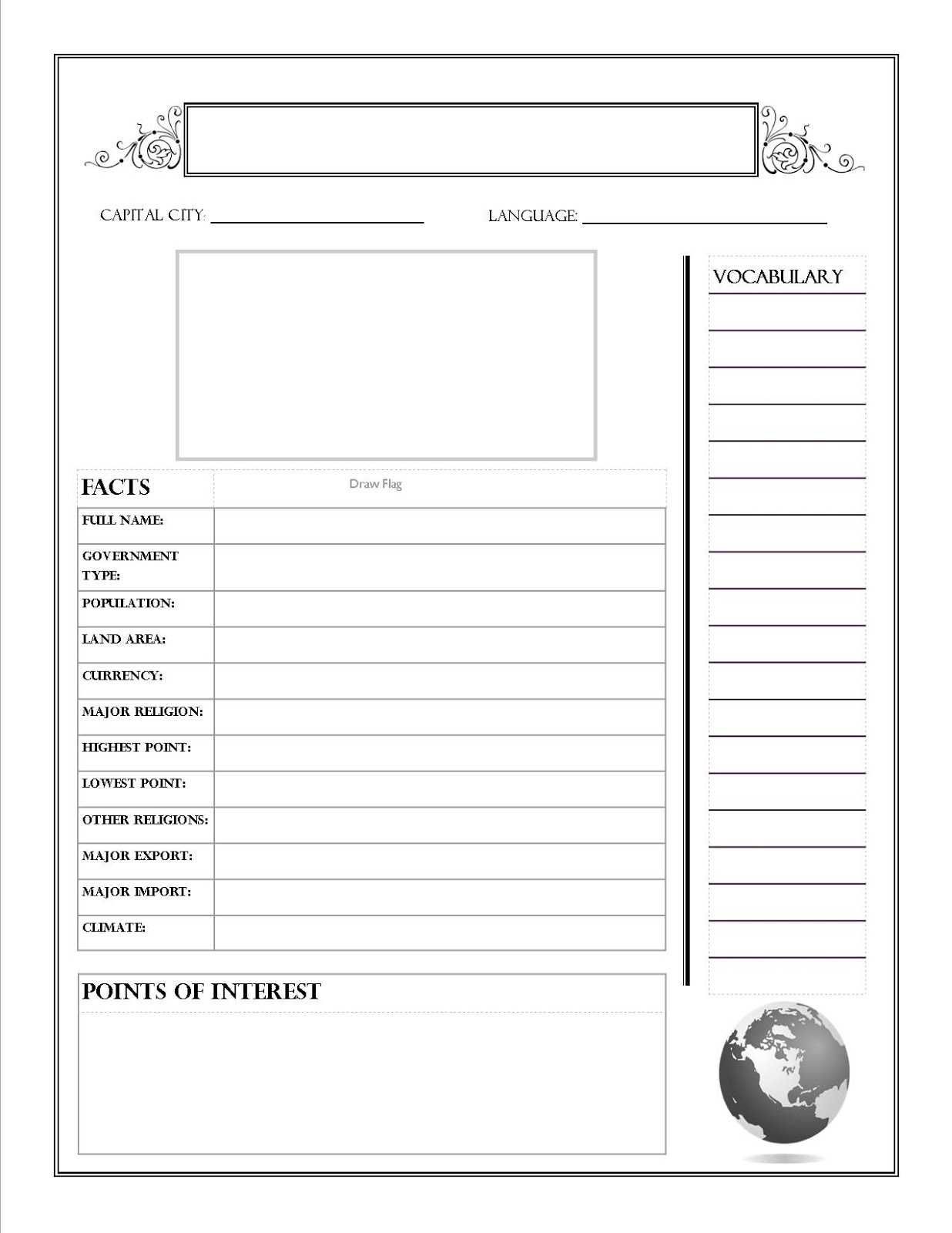Country Report Template - Dalep.midnightpig.co Pertaining To Country Report Template Middle School