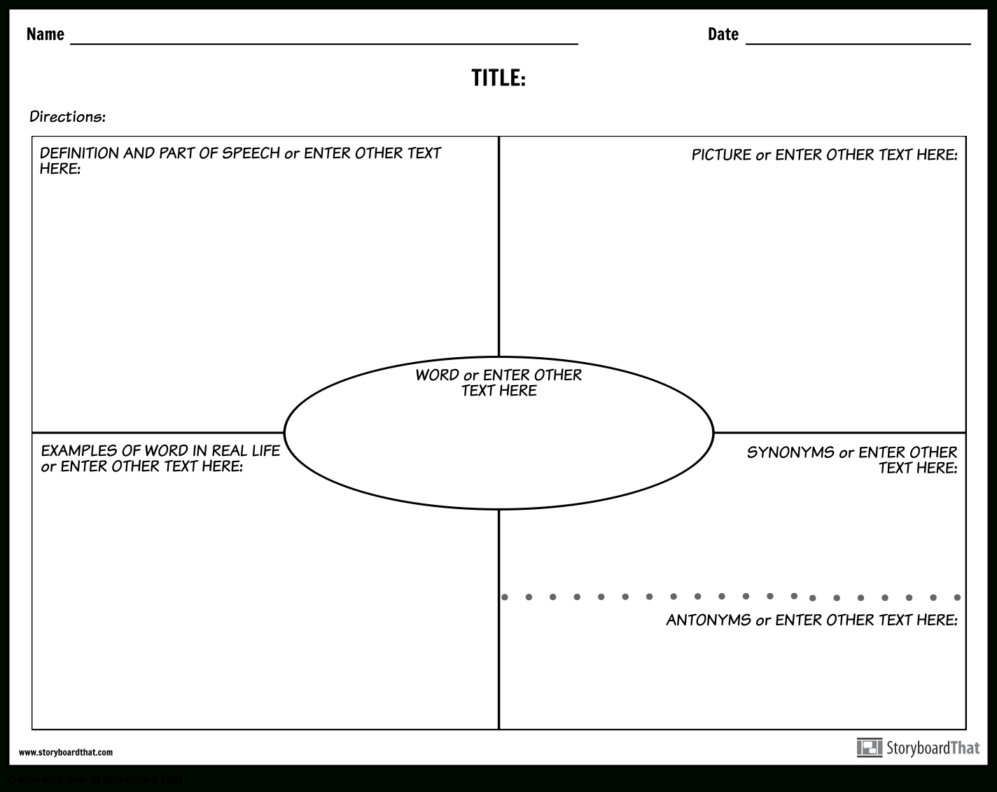 Create Vocabulary Worksheets | Vocabulary Templates Intended For Vocabulary Words Worksheet Template