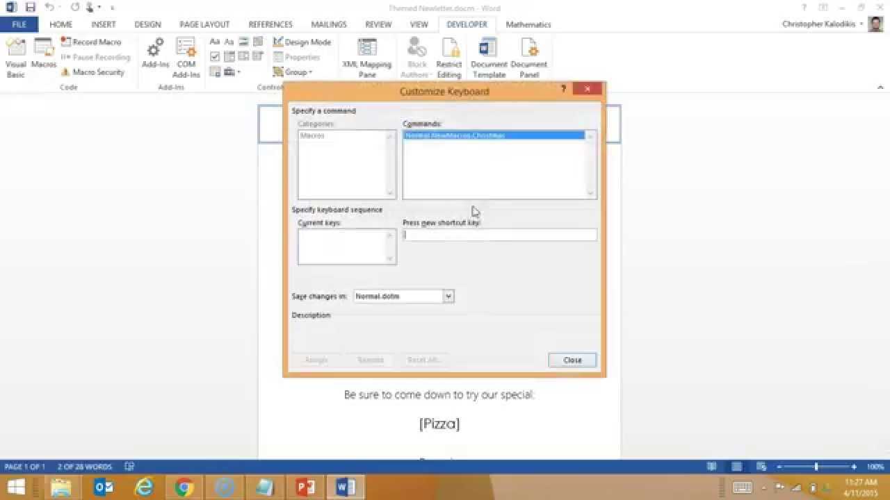 Creating A Macro Enabled Template In Word Intended For How To Insert Template In Word