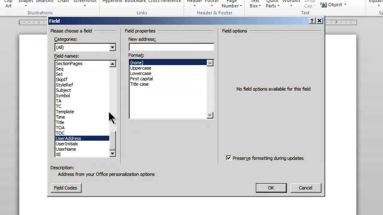 Creating An Ms Word 2010 Template That Automatically Inserts Username And  Address Throughout Word 2010 Template Location