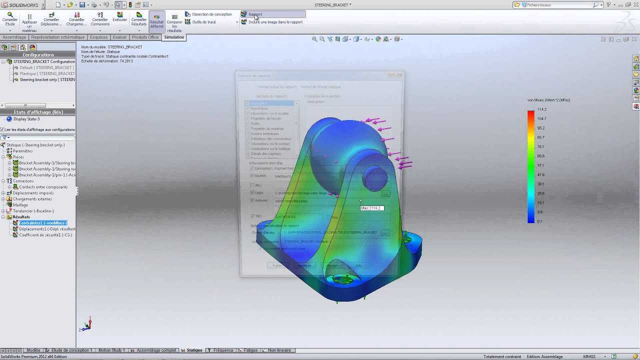 Creation Of A Personal Report With Solidworks Simulation – September 2012 For Fea Report Template