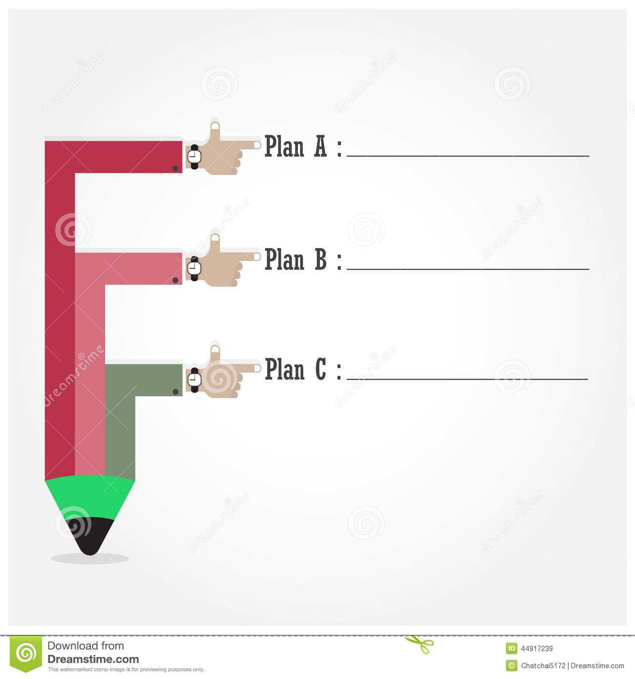 Creative Template With Pencil Ribbon Banner Flow Chart Stock For Banner Template Word 2010