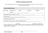 Credit Card Information Form Template - Dalep.midnightpig.co in Credit Card Authorization Form Template Word