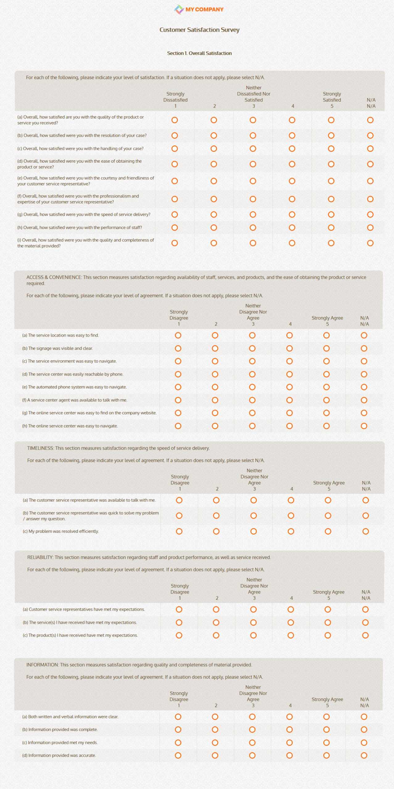 Customer Satisfaction Survey Templates & Questions – Sogosurvey With Customer Satisfaction Report Template