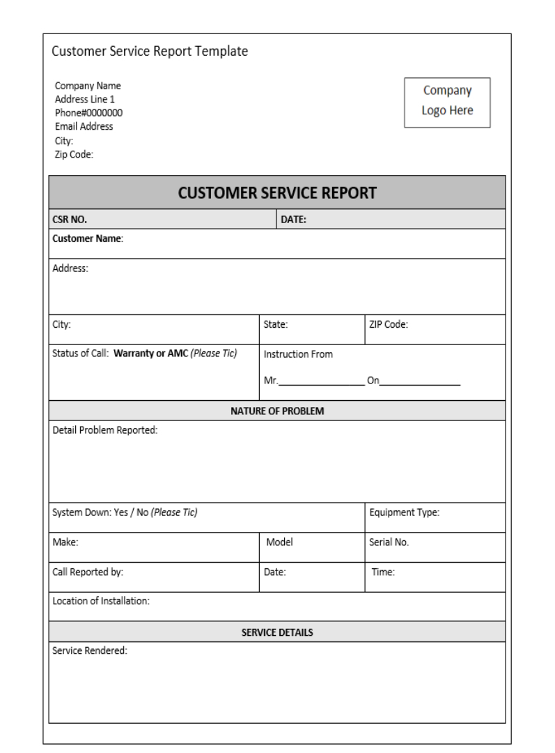 Customer Service Report Template – Excel Word Templates Regarding Technical Support Report Template
