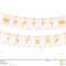 Cute Pennant Banner As Flags With Letters Happy Birthday In For Printable Letter Templates For Banners