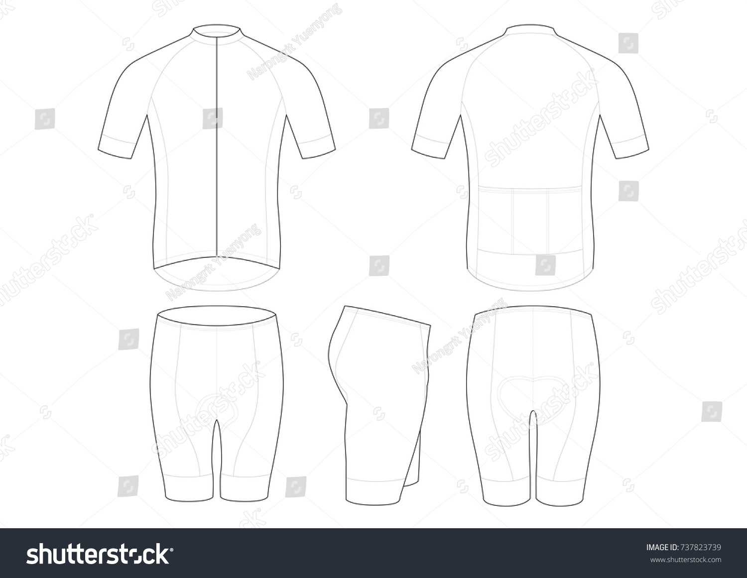 Cycling Jersey Template Design | Royalty Free Stock Image Pertaining To Blank Cycling Jersey Template