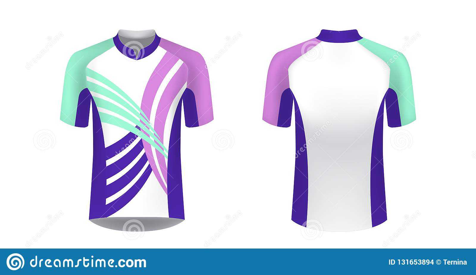 Cycling Jersey Vector Mockup. T Shirt Sport Design Template In Blank Cycling Jersey Template