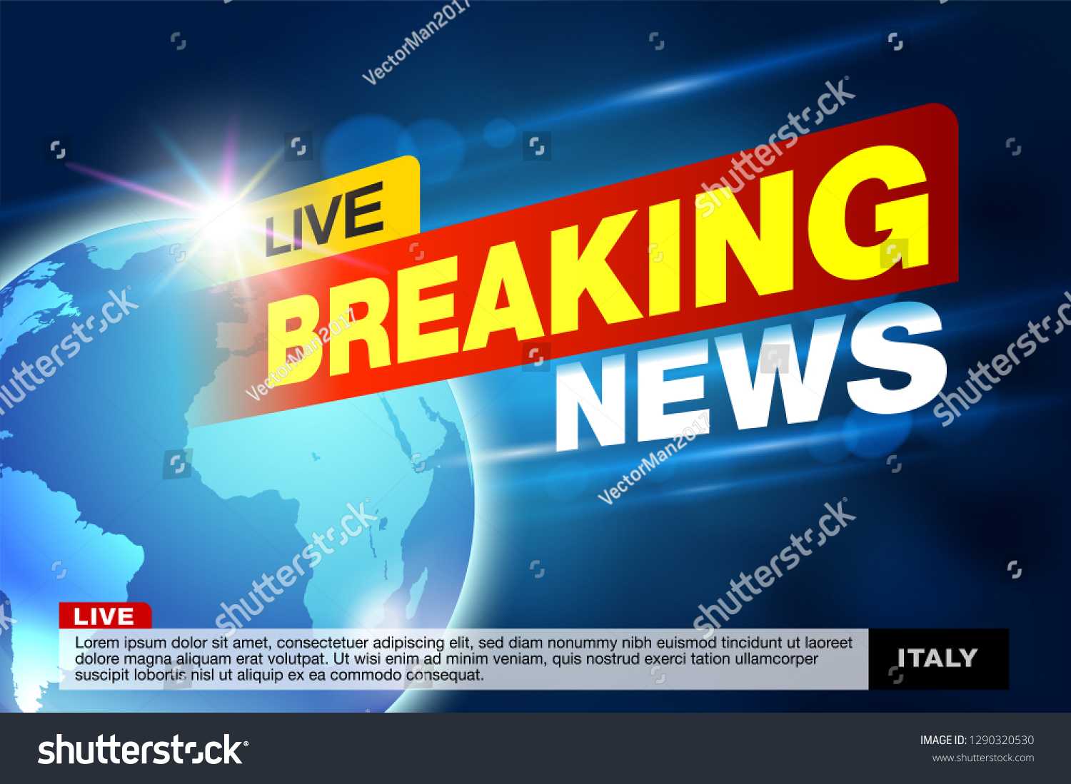 Стоковая Векторная Графика «Report All Events Urgent News Within News Report Template