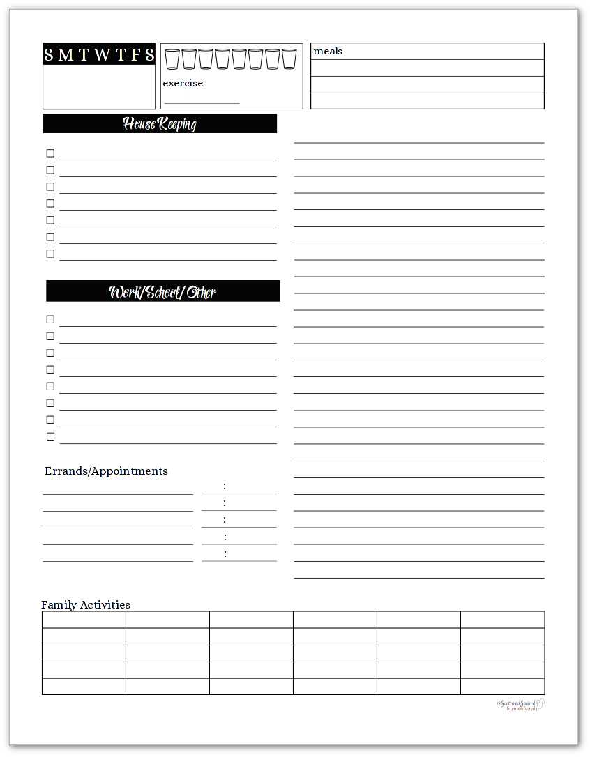 Daily Task To Do List Template Word Free Download