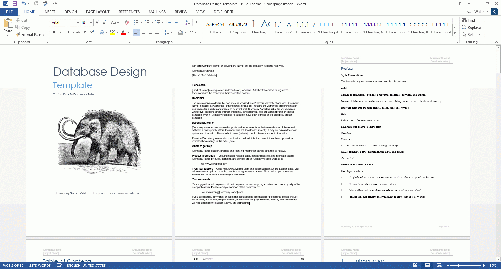 Database Design Document Template (Ms Word) Pertaining To Business Rules Template Word
