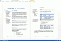 Datasheet Templates (2 X Ms Word) – Templates, Forms within Datasheet Template Word