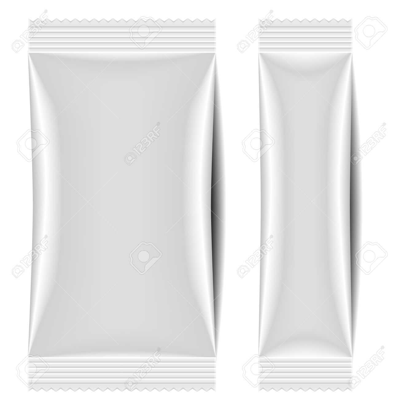 Detailed Illustration Of A Blank Sachet Packaging Template Within Blank Packaging Templates