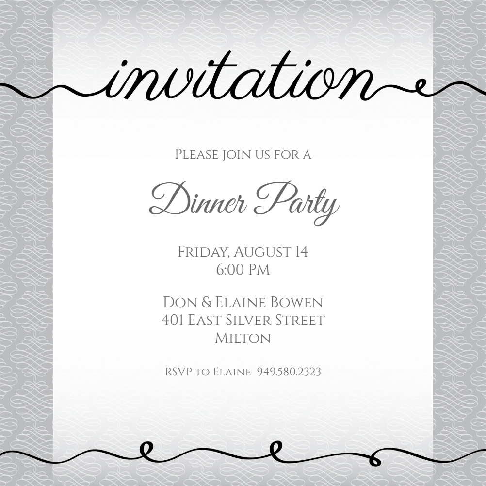 Dinner Gathering Invitation – Dalep.midnightpig.co In Free Dinner Invitation Templates For Word