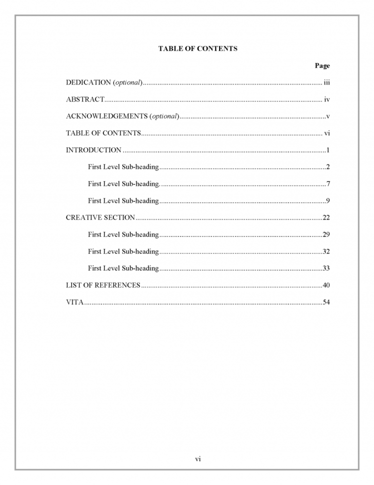 format dissertation uitm