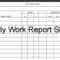 Download Excel Template For Daily Construction Work Report inside Daily Report Sheet Template