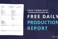 Download Free Daily Production Report Template in Wrap Up Report Template