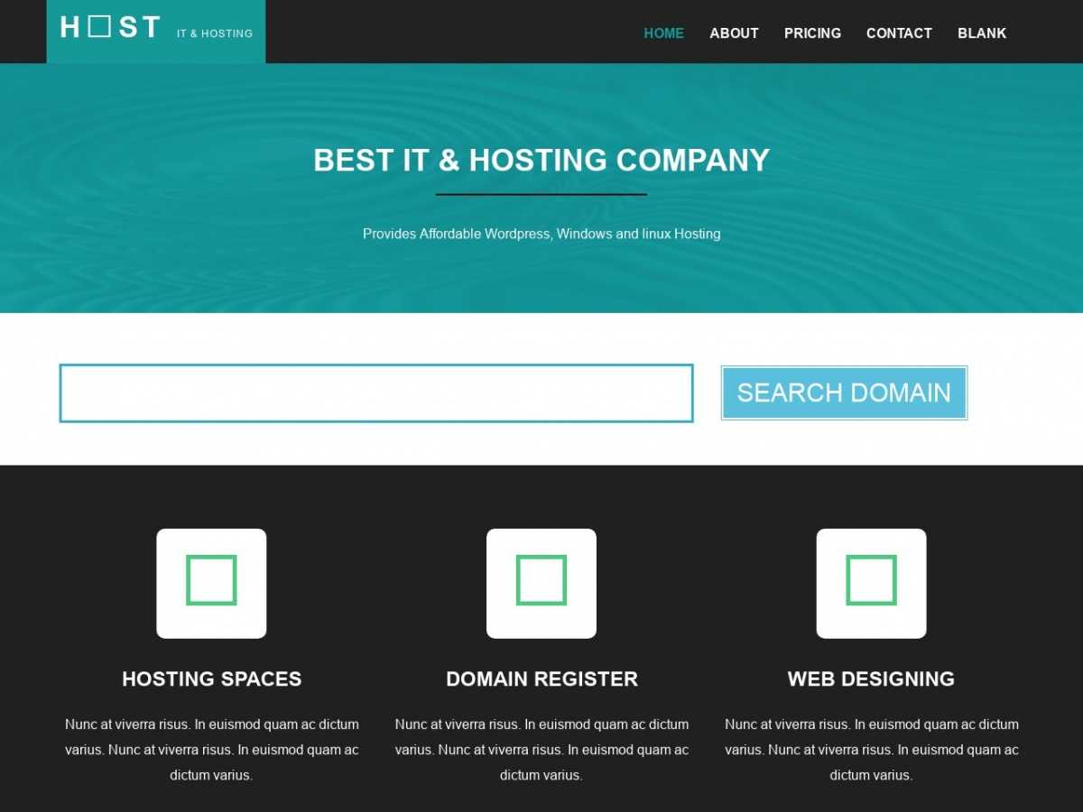 Download Html/css Templates For Free: It Host – Free Html With Regard To Blank Html Templates Free Download