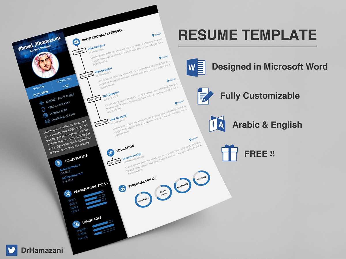 Download The Unlimited Word Resume Template (Free) On Behance Throughout Resume Templates Word 2013