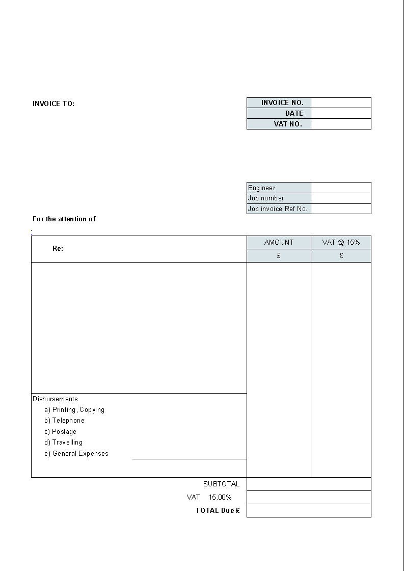 Downloadable Invoice Template Word : Blank Invoice Format Inside Free Downloadable Invoice Template For Word