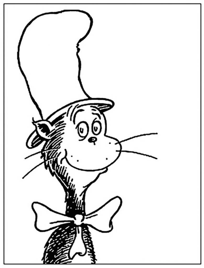 Dr. Seuss Coloring Project · Art Projects For Kids Inside Blank Cat In The Hat Template