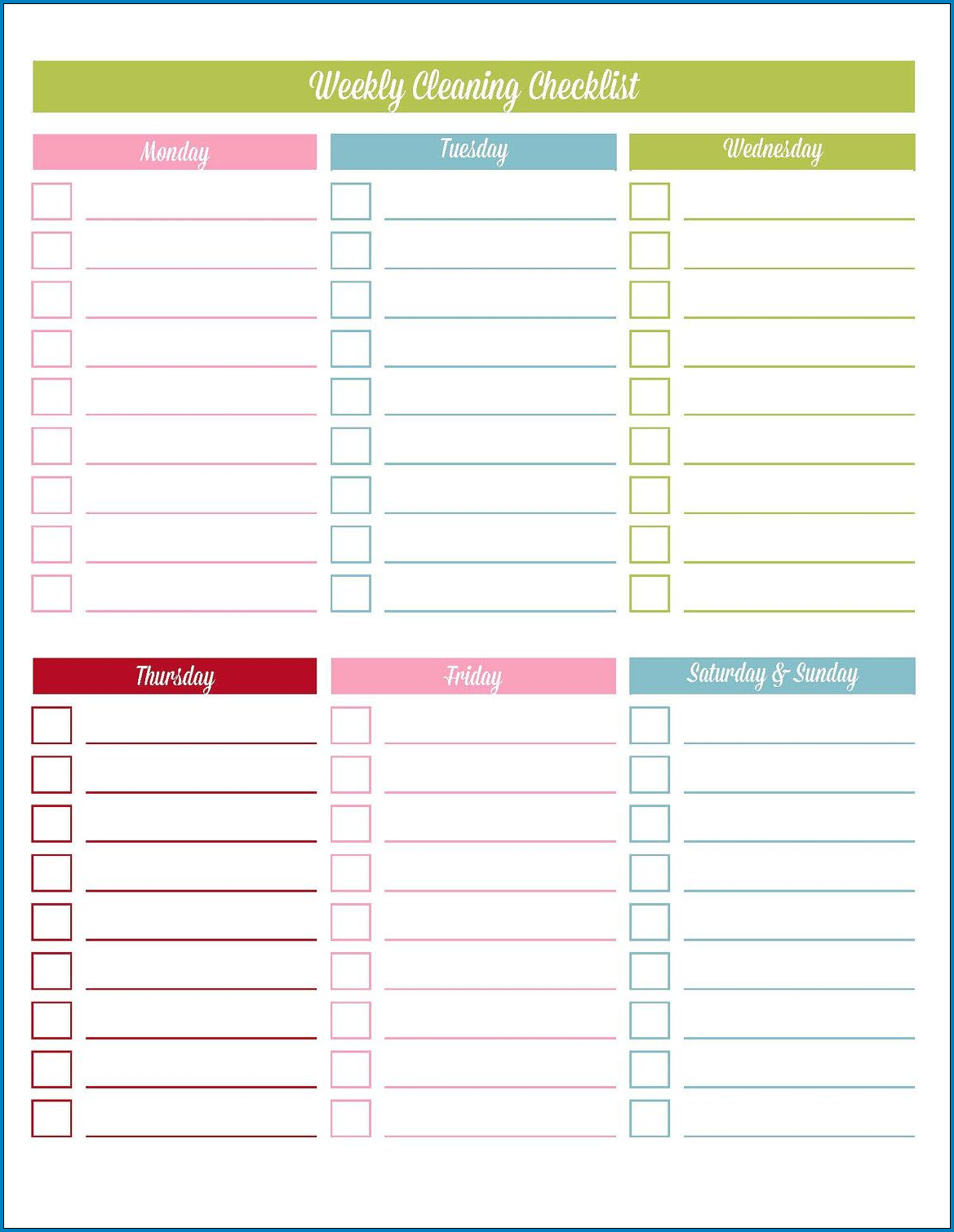 √ Free Fillable Blank Checklist Template | Checklist Templates Regarding Blank Checklist Template Pdf