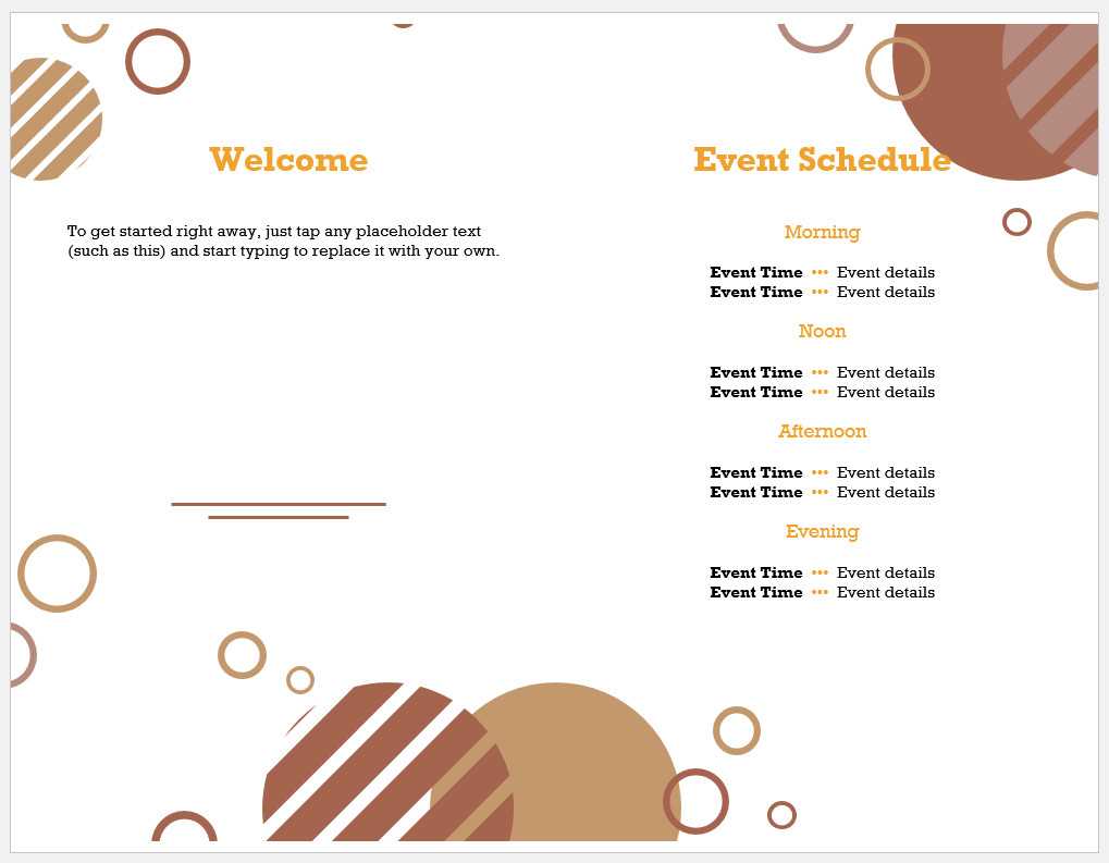 √ Free Printable Event Program Template | Templateral Throughout Free Event Program Templates Word