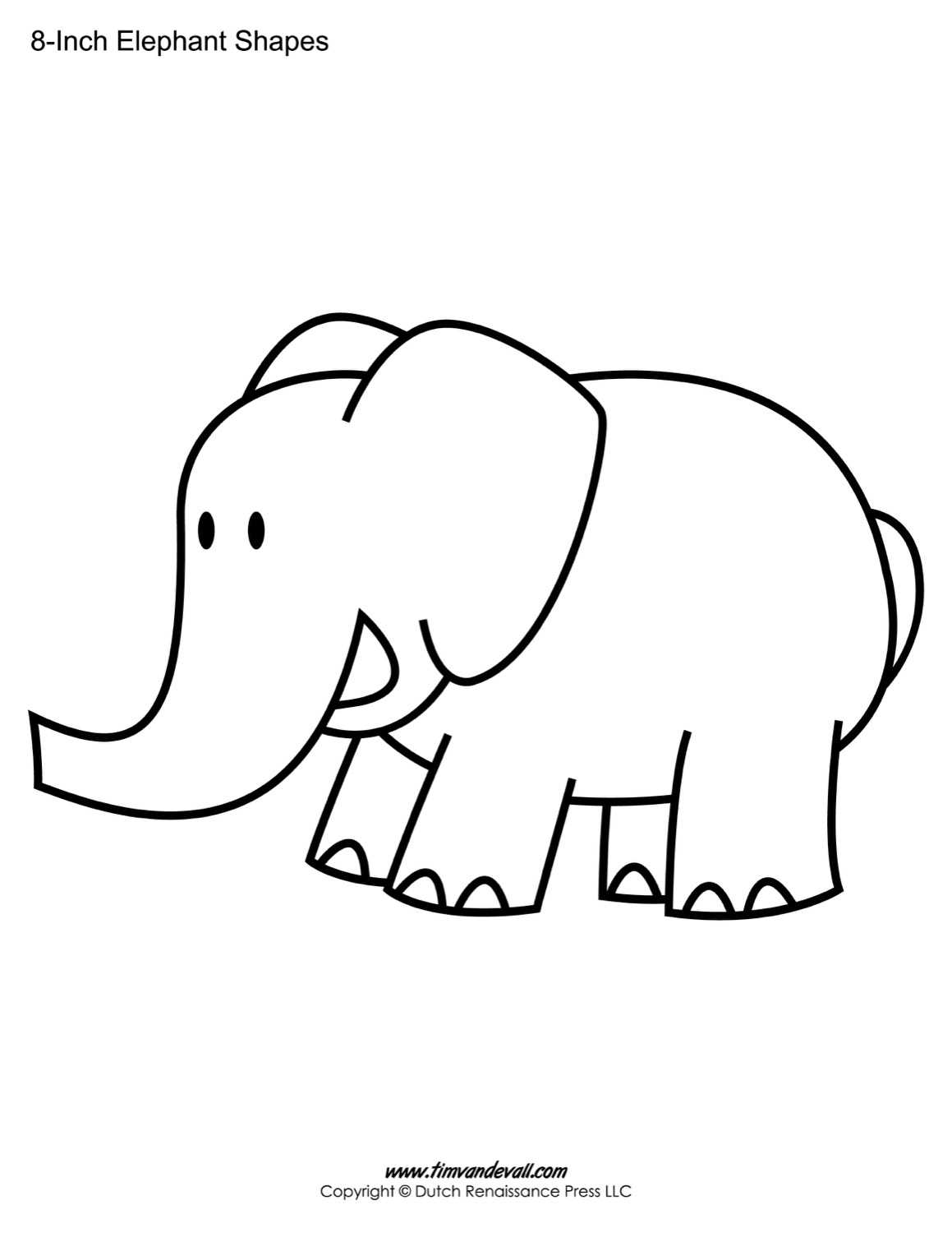 Elephant Outline Printable - Calep.midnightpig.co Inside Blank Elephant Template