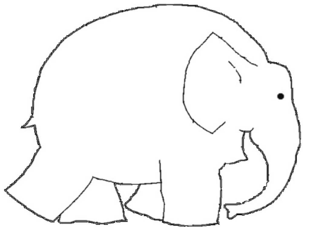 Elmer The Elephant Coloring Pages Regarding Blank Elephant Template