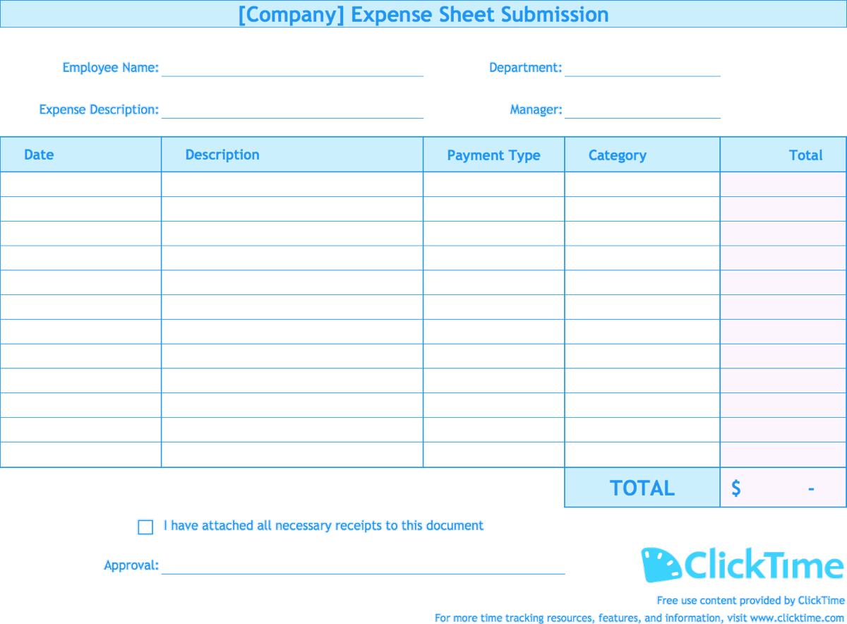 Employee Expense Report Template – Calep.midnightpig.co For Per Diem Expense Report Template
