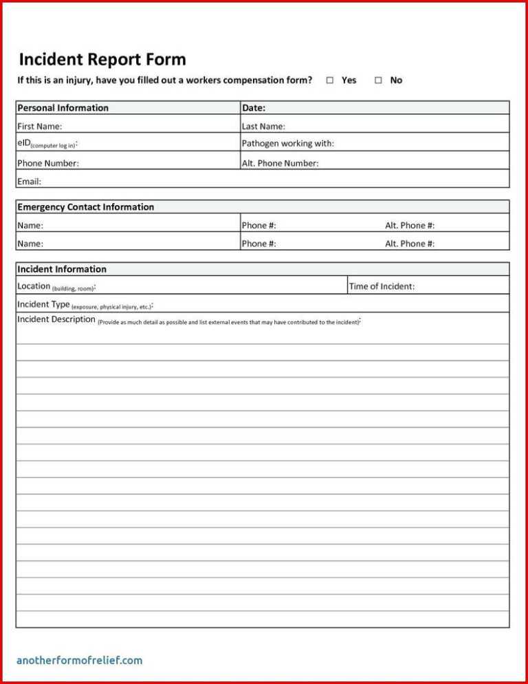 Employee Report Of Injury Form Best Of School Incident Inside School ...