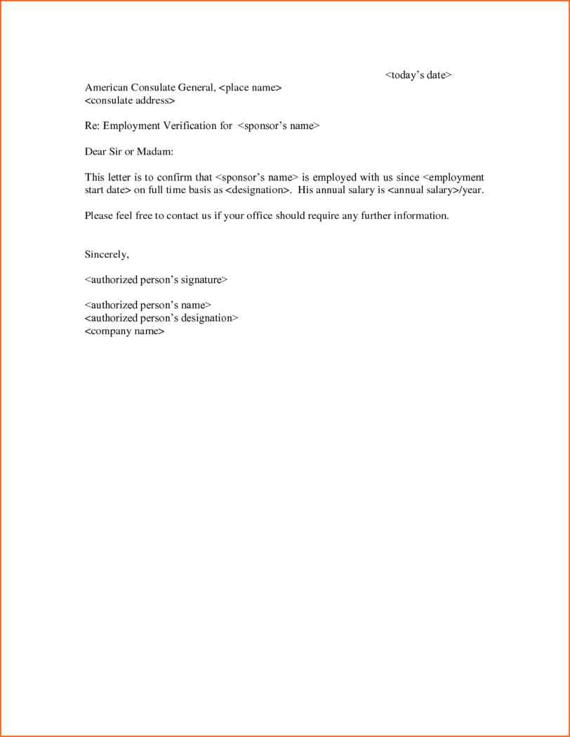 Employment Confirmation Letter Template Doc : Well Designed With Employment Verification Letter Template Word