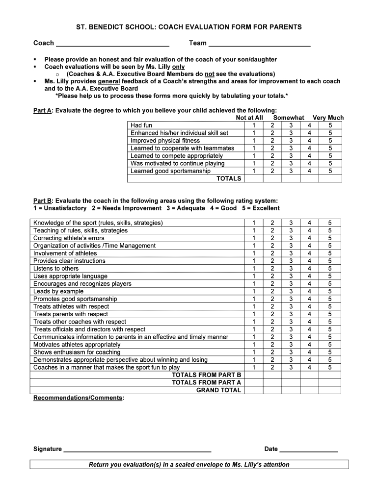 Evaluation Form Fill Online Printable Fillable Blank Intended For