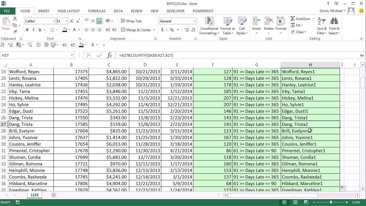 Excel Magic Trick 1133: Aging Accounts Receivable Reports: Pivottable &  Unique Identifier Inside Ar Report Template