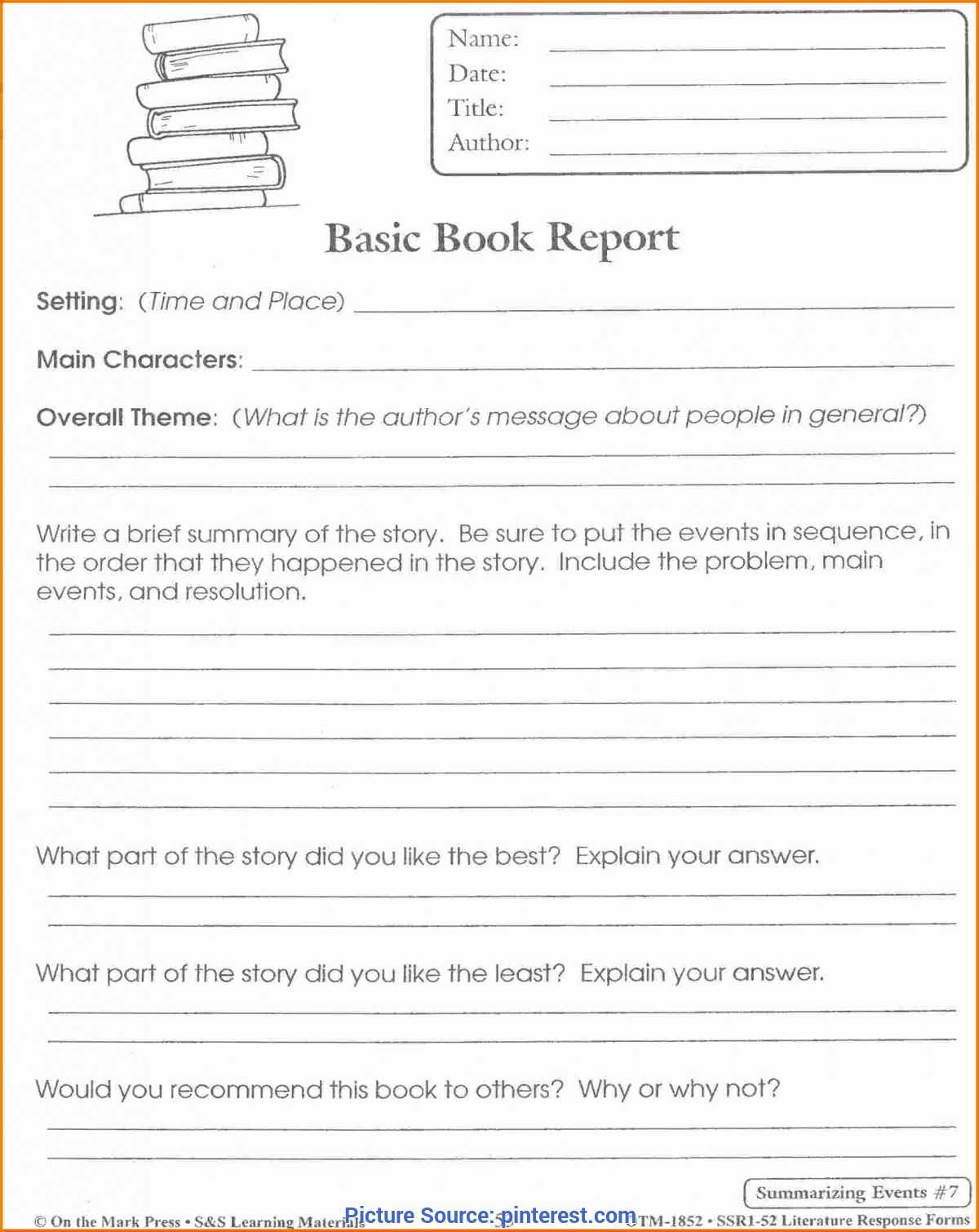 Excellent Book Review Lesson Plan 5Th Grade Related Post Throughout Book Report Template 3Rd Grade