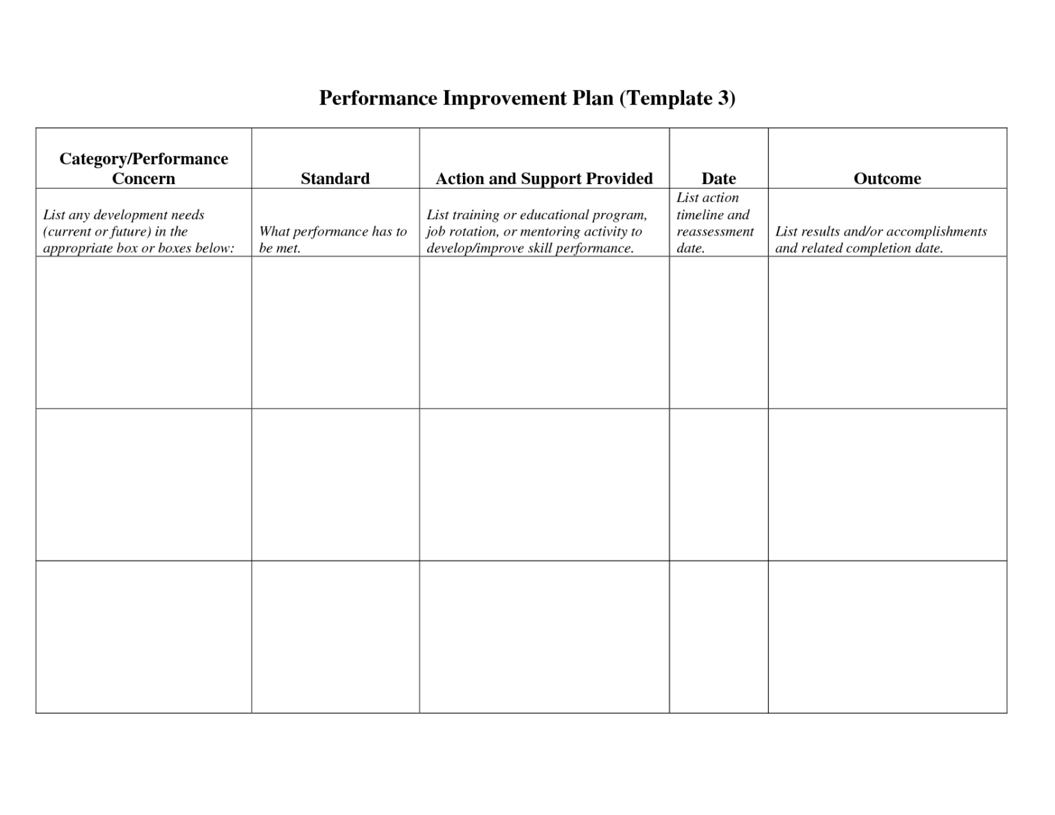 Excellent Employee Work Plan Template Ms Word : V M D Intended For ...