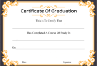 🥰free Certificate Template Of Graduation Download🥰 inside Graduation Certificate Template Word