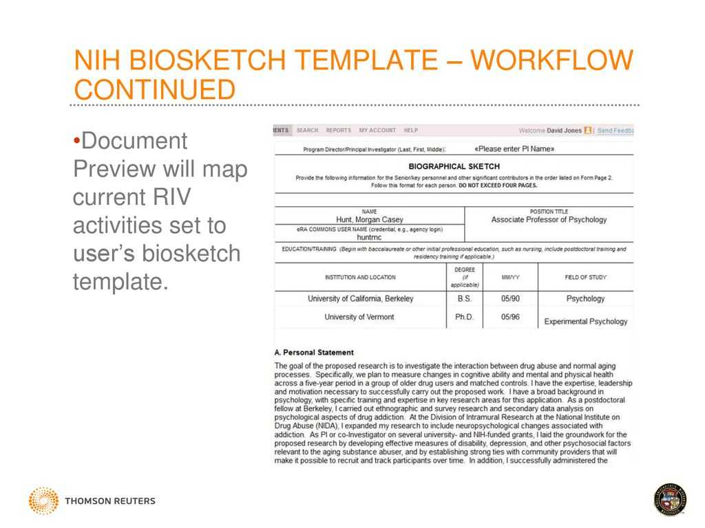 Faculty Activity Information Reporting System – Ppt Download Inside Nih Biosketch Template Word