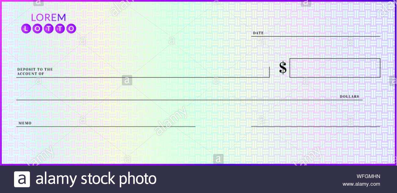 Fake Cheque Stock Photos & Fake Cheque Stock Images – Alamy Pertaining To Customizable Blank Check Template