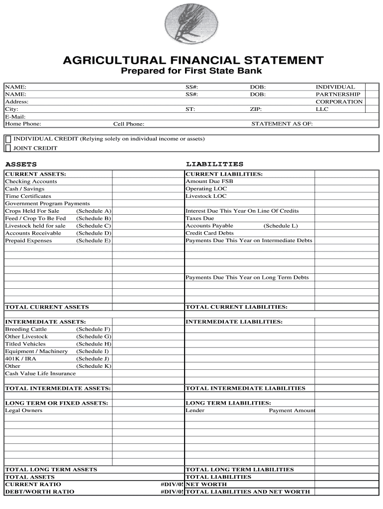 Farm Financial Statement – Fill Online, Printable, Fillable Within Llc Annual Report Template