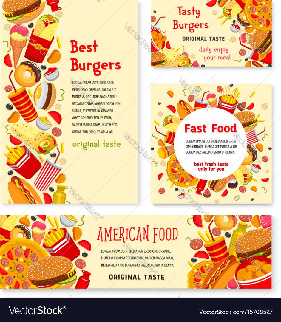 Fast Food Restaurant Banner And Poster Template With Regard To Food Banner Template