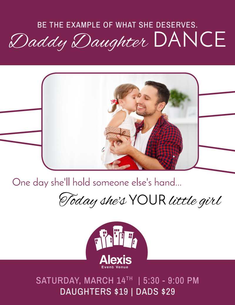 Father Daughter Dance Flyer Template Pertaining To Dance Flyer Template Word