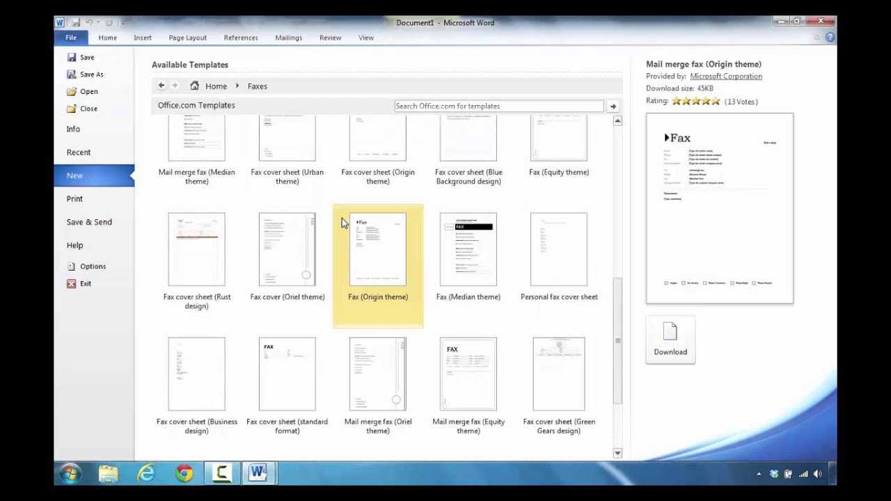 Fax Template In Word 2010 – Calep.midnightpig.co For Fax Template Word 2010