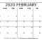 February 2020 Calendar Printable – Blank Templates – 2020 In Blank Activity Calendar Template
